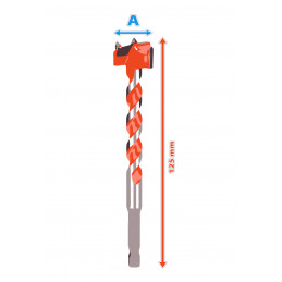 Conjunto de 5 serras copo de broca TCT, forstner (16-25 mm de