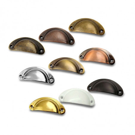 Set of 10 shell shaped handles for furniture: color 6