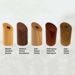 Conjunto de 6 ganchos de madeira para roupa, madeira de carvalho