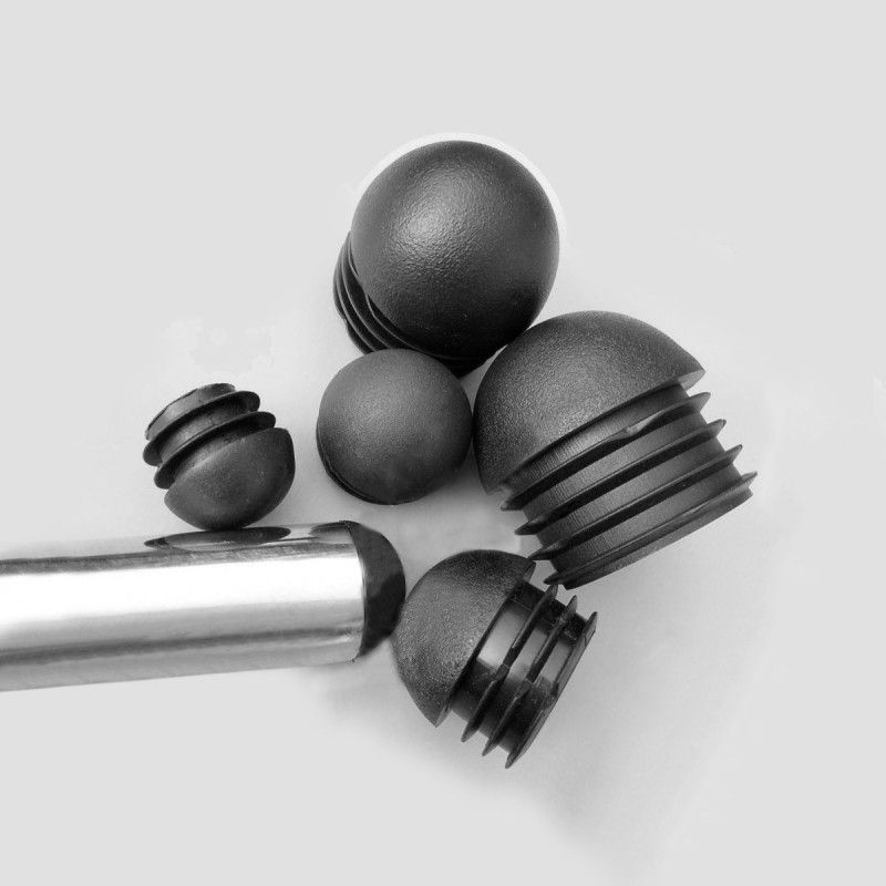 Plaststolbenkappe (rund, 15-20 mm, sort)