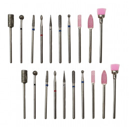 Set di 20 micro frese e frese (manicure)