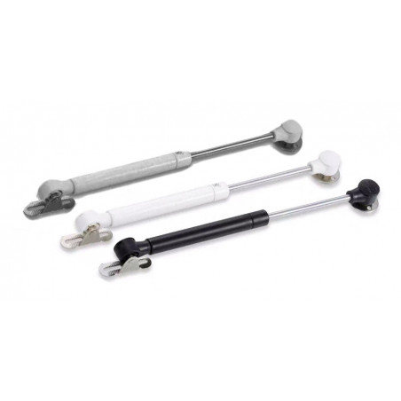 Universal gas spring with brackets (30N/3kg, 244 mm, silver)