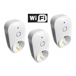 Conjunto de 3 plugues inteligentes (interruptores de wi-fi)