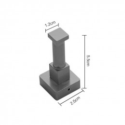 Set von 10 Kleiderhaken (Aluminium, quadratisch, gold)