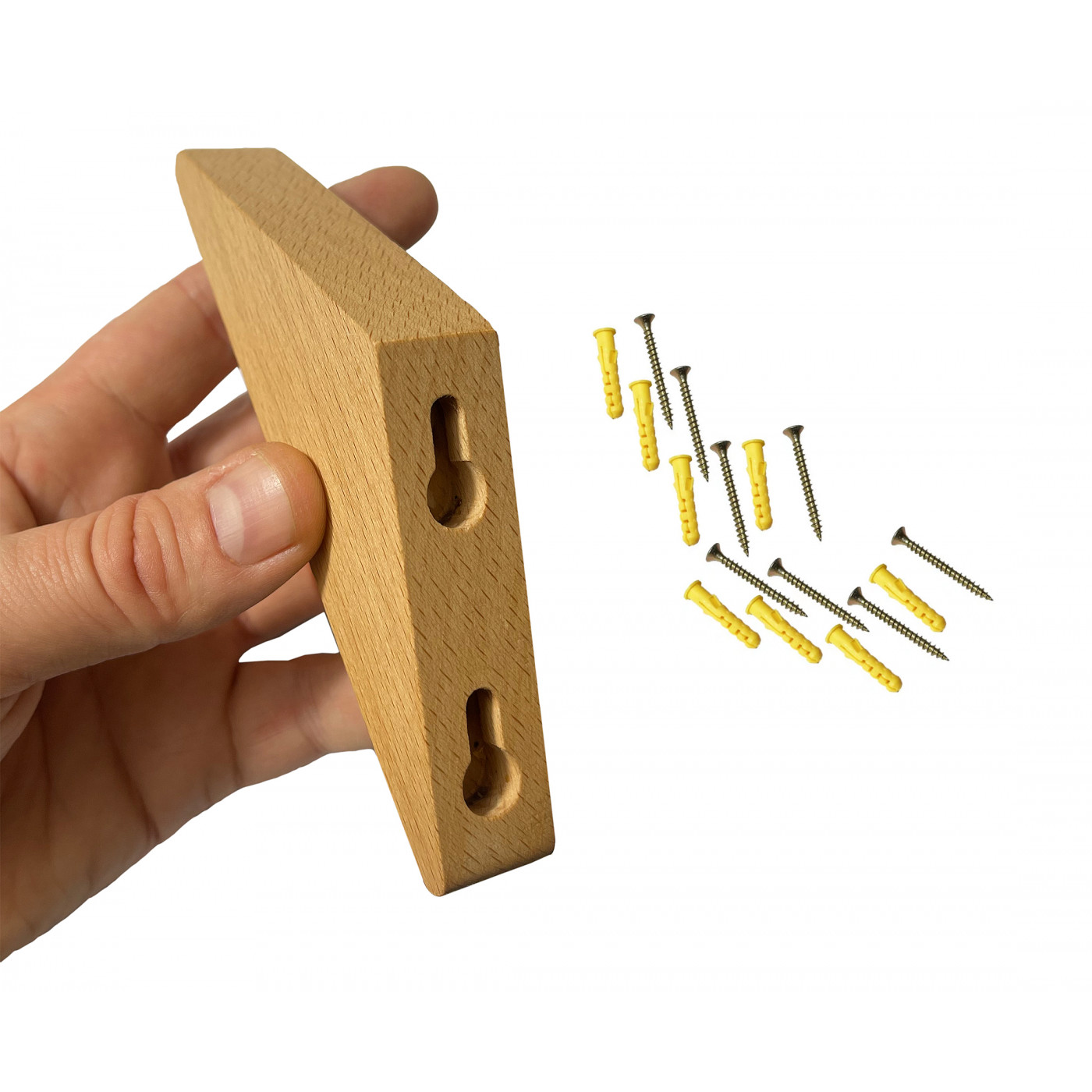 Tri Legno Ganci Appendini In Legno Bianco – Confezione Da 2, 5 Ganci Totali