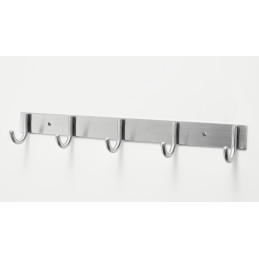 Metal coat rack for the bathroom (5 hooks, aluminum)