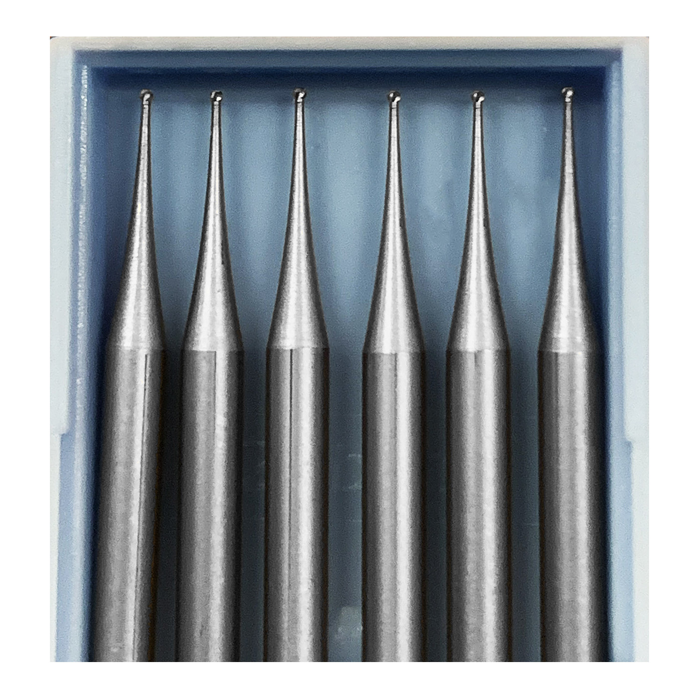 6 HSS mini milling cutters, 1.0x40 mm (ball nose only)