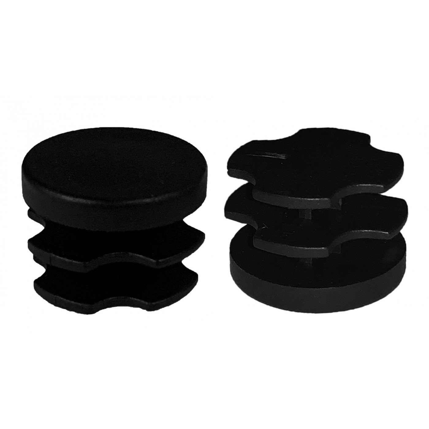 Set van 48 stoelpootdoppen (F10/E15/D16, zwart)