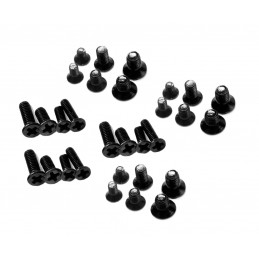 Set of 300 very small iron bolts (M2, M2.5, M3, black)