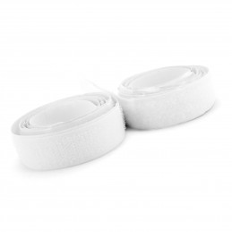 Cinta autoadhesiva de velcro de 10 metros, 19 mm, blanca