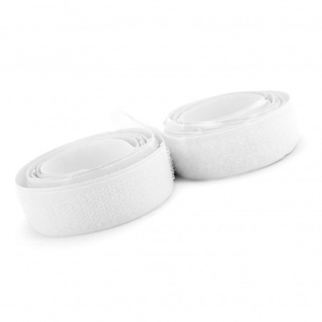 Velcro autocollant 10 mètres, 19 mm, blanc