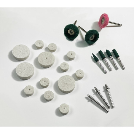 Set of accessories for multi-tools for polishing