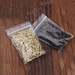 2 sachets de micro-ongles (600 pièces, 1x8 mm, couleur: or)