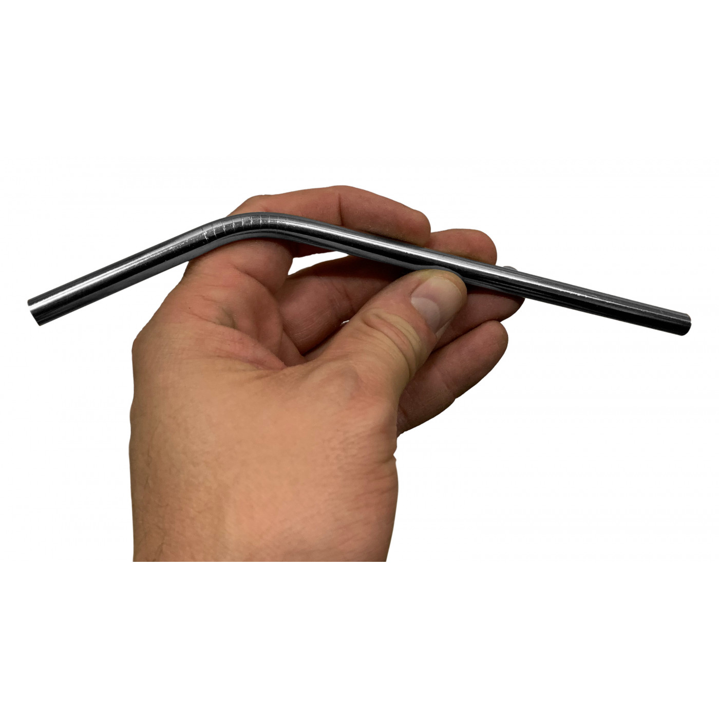 Stainless steel straw (curved, 8 mm diameter)