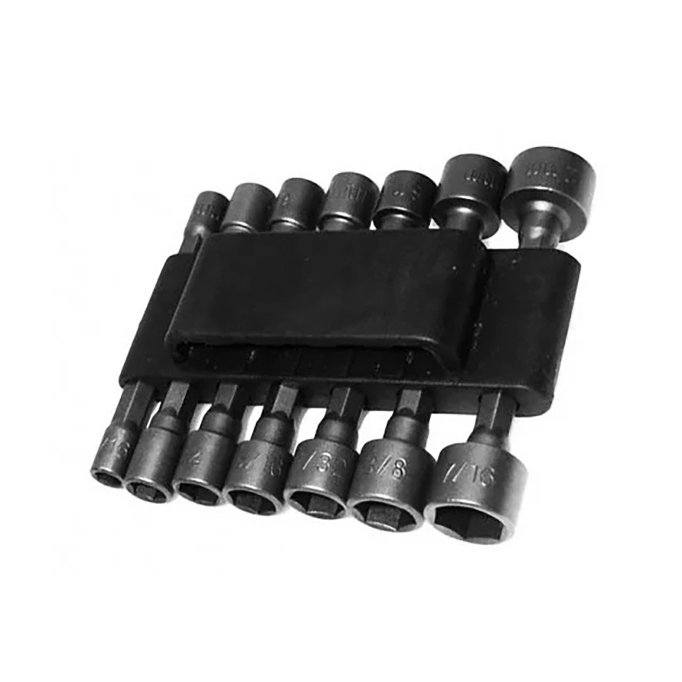 Hex socket sleeve bits (14 pieces, metric and imperial)