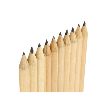 Set of 30 mini pencils (type 3) with eraser, 10 cm