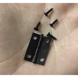 Set of 20 black hinges (15x18 mm unfolded)