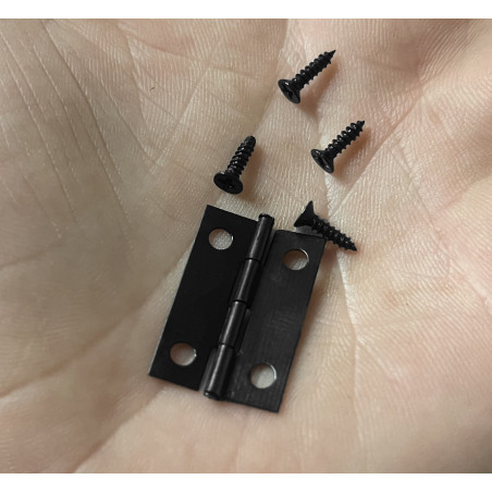 Set of 20 black hinges (15x18 mm unfolded) Set of 20 black hinges (15x18 mm unfolded)