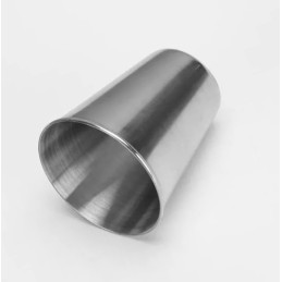 Set of 12 stainless steel cups, 70 ml, with rolled edge