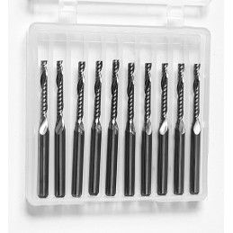 Set HQ micro frese a elica singola (2,0 mm, 10 pezzi)