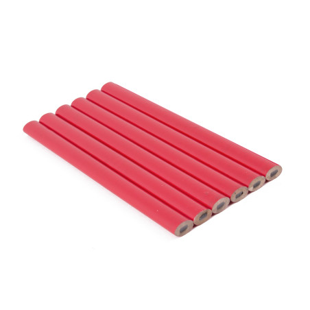 Ensemble de 6 crayons de menuisier ovales, 17,5 cm