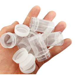 Set of 100 sample containers, 20 ml with screw caps