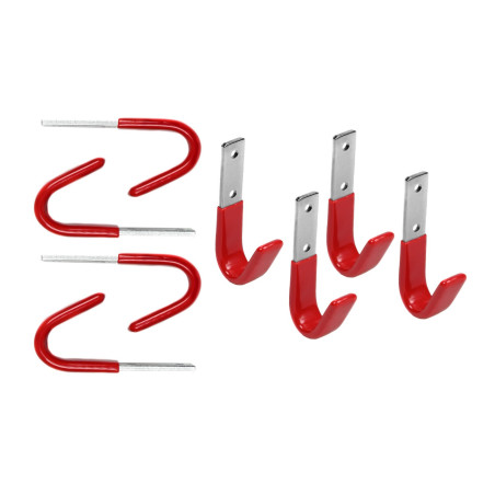 Set of 4 universal wall hooks (metal and rubber)