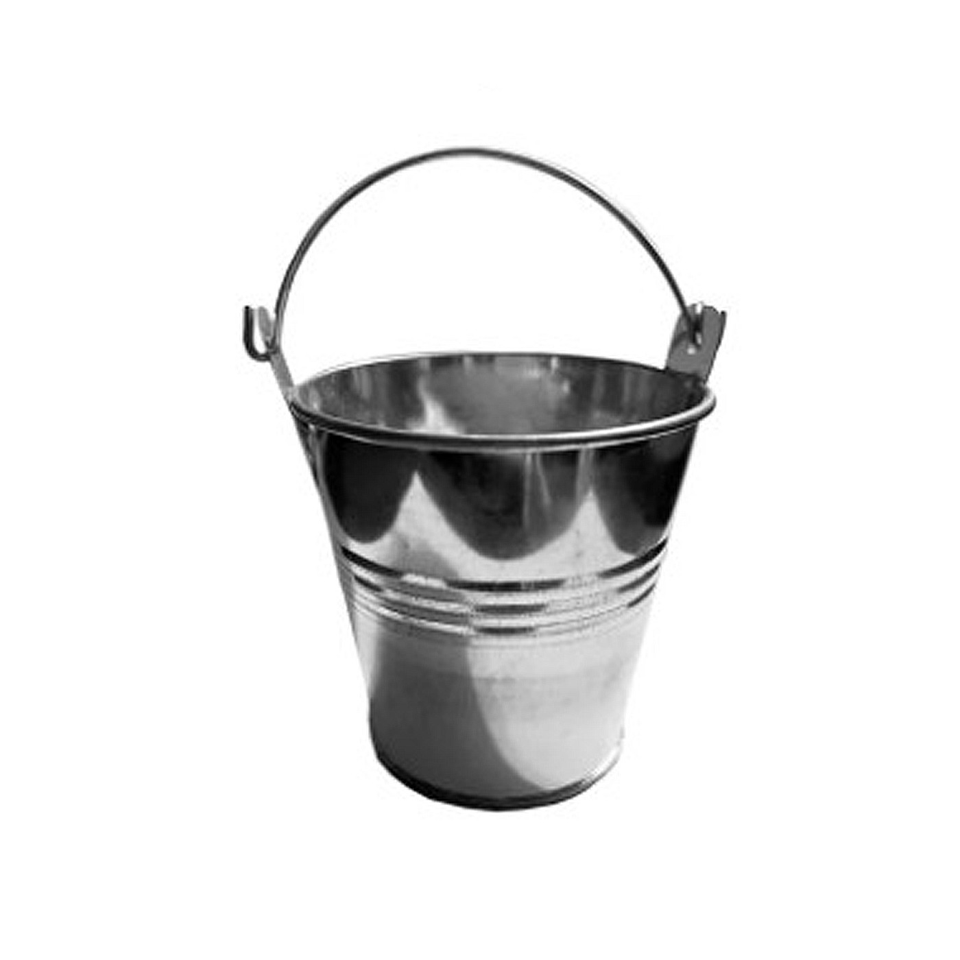 Small metal bucket (4.2x5.2x6 cm, silver)