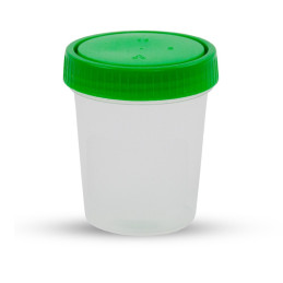 Set of 30 storage cups (125 ml) with green lids