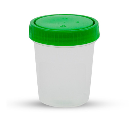 Set of 30 storage cups (125 ml) with green lids