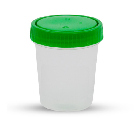 Set of 30 storage cups (125 ml) with green lids - Wood, Tools & Deco