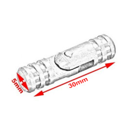 Conjunto de 40 dobradiças pequenas (ocultas) 5x30 mm, prata