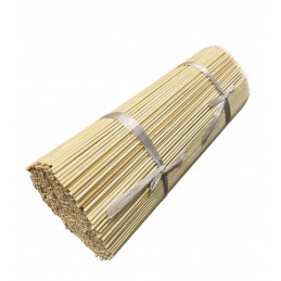Sæt med 1000 lange bambuspinde (3 mm x 50 cm, spidse på den ene