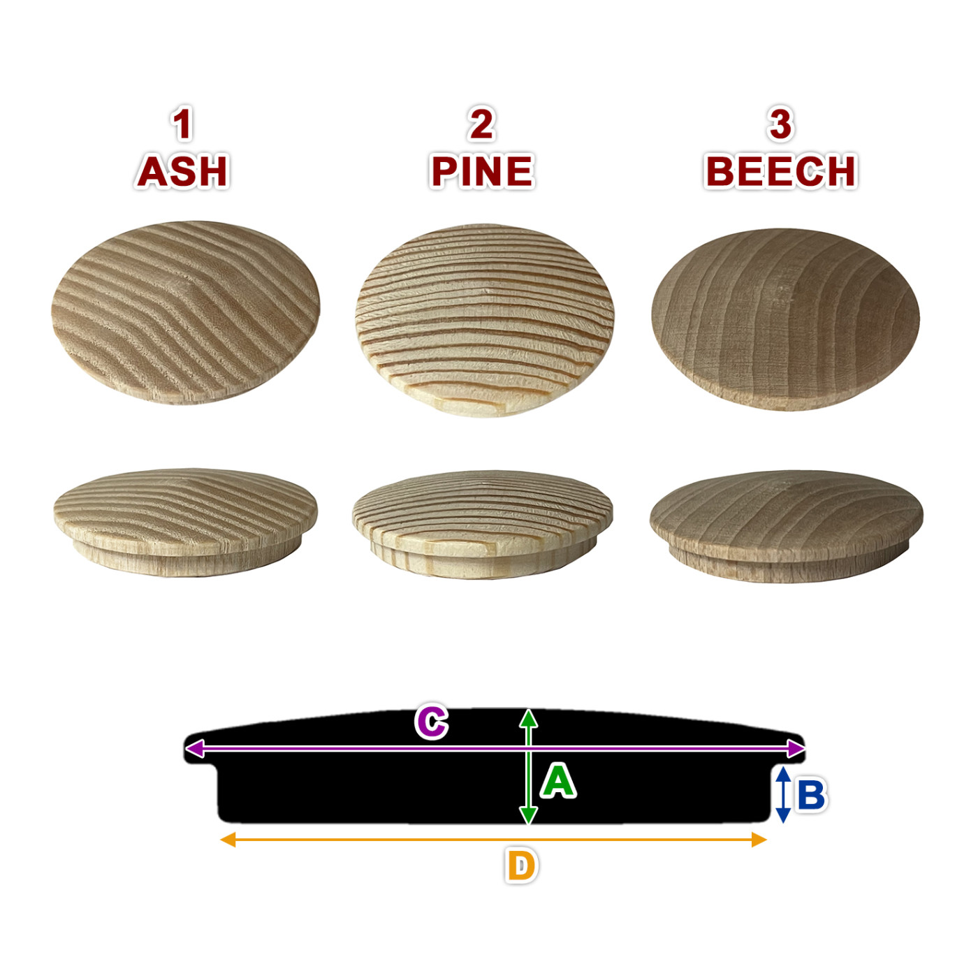 Lot De 12 Boutons En Bois Naturel - Diamètre 2,6 Cm, Forme Ronde, Sans Marque - Occasion