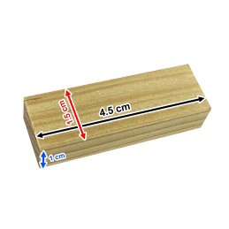 Sada 36 malých dřevěných kostek/tyčinek (4,5x1,5x1 cm)