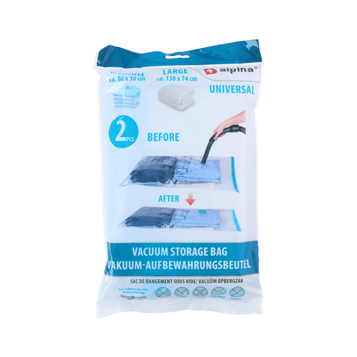 Generic Lot de 8 Sac sous vide de stockage vêtements 110x80 CM à prix pas  cher