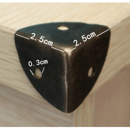 Zestaw 24 narożników pudełek 25x25x25 mm, srebrny