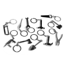 Set of 11 key rings (tools)