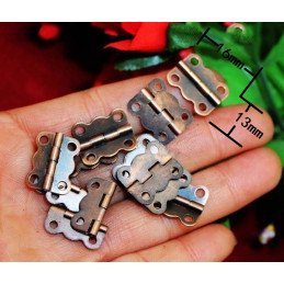 Set mit 40 Metallscharnieren (Bronze, 16x13 mm)