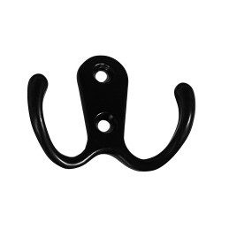 Set of 6 small metal clothes hooks, coat hangers (color: black