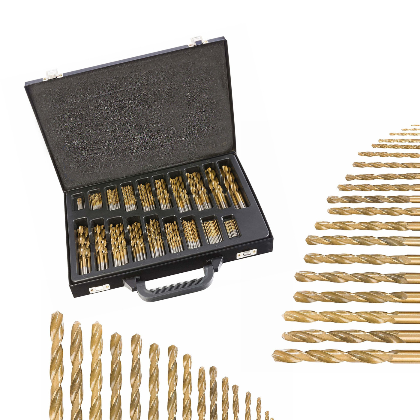 101 pcs drill bits set in case