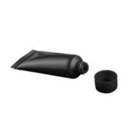 Set of 50 refillable, cosmetic tubes (10 ml, black)