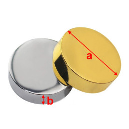 Set of 4 metal decorative caps (gold, 12x5 mm)