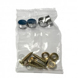 Set di 4 tappi decorativi in metallo (argento, 12x5 mm)