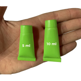 Set of 50 refillable, cosmetic tubes (10 ml, green)