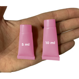 Set of 50 refillable, cosmetic tubes (10 ml, pink)