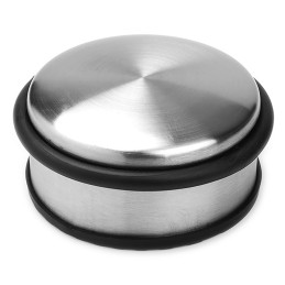 Basic door stopper (11 cm diameter, rubber and metal)