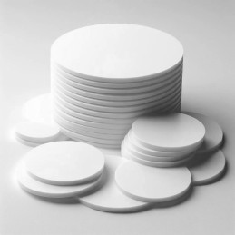 Set mit 30 Kunststoffscheiben (weiß, 3x50 mm, Acryl, PMMA)