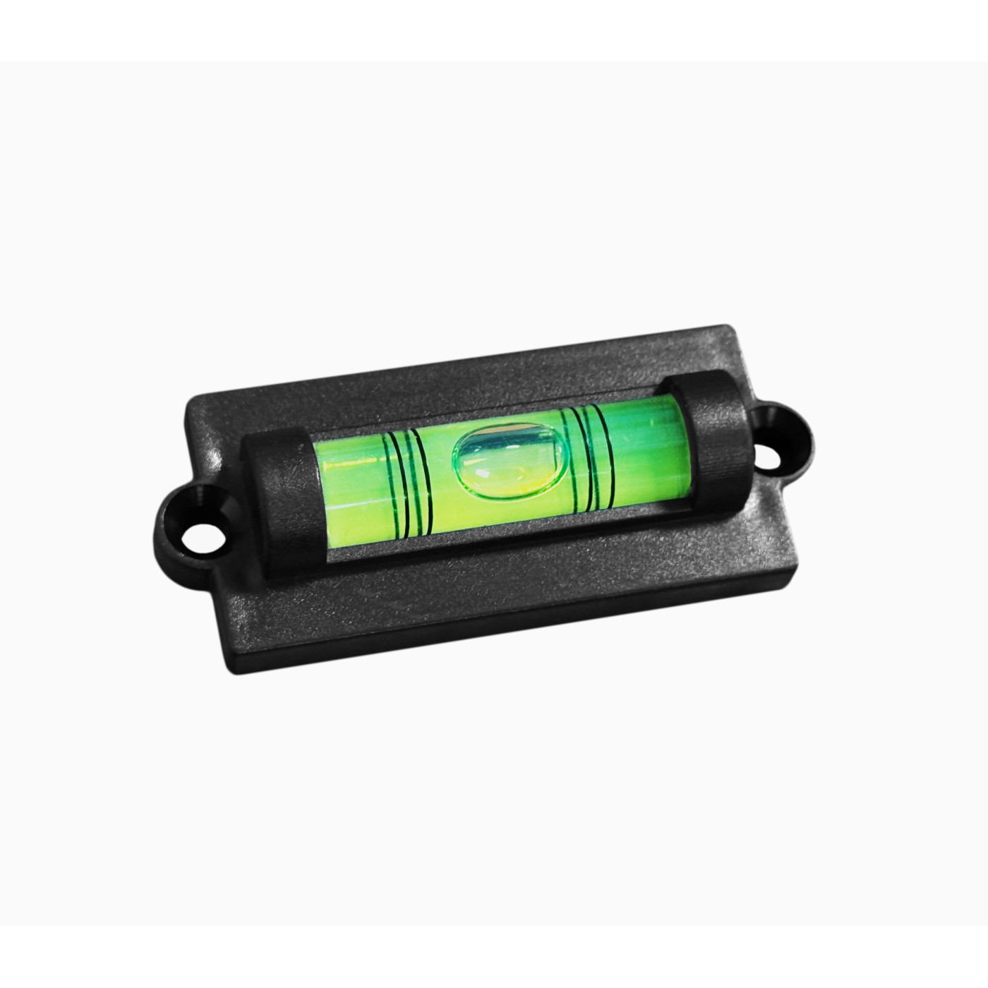 Rektangulært bobleniveau (25x61x14 mm, sort)