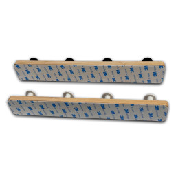 Cintre autocollant en bambou – 4 crochets (noir)
